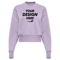 Next Level Apparel Women's Heavyweight Crewneck Sweatshirt, Lavender, Front view, Mockup