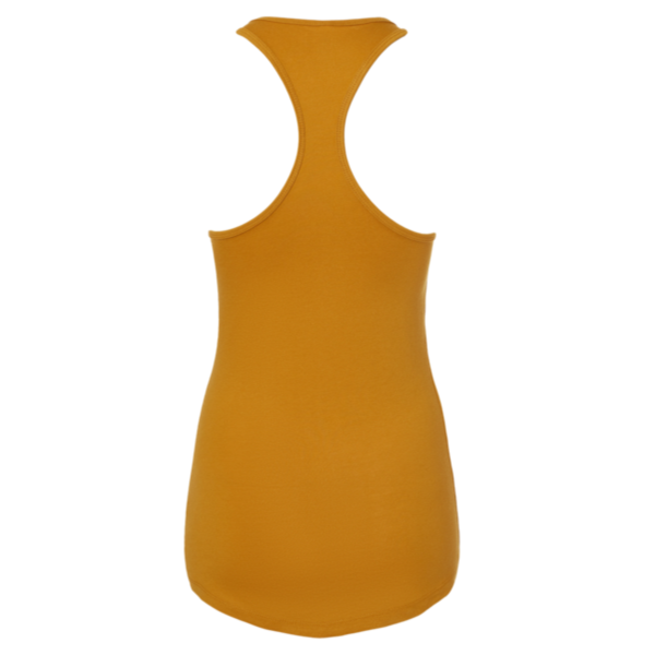 Next Level Apparel Women's Ideal Racerback Tank, Antique Gold, Back view