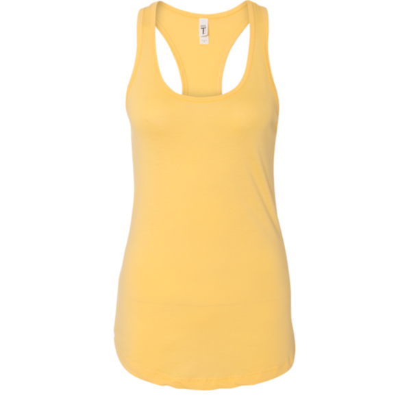 Next Level Apparel Women's Ideal Racerback Tank, Banana Cream, Front view