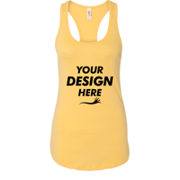 Next Level Apparel Women's Ideal Racerback Tank, Banana Cream, Front view, Mockup