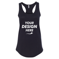 Next Level Apparel Women's Ideal Racerback Tank, Black, Front view, Mockup