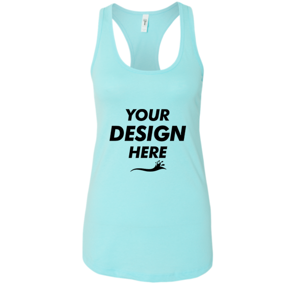 Next Level Apparel Women's Ideal Racerback Tank, Cancun, Front view, Mockup