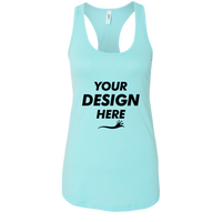 Next Level Apparel Women's Ideal Racerback Tank, Cancun, Front view, Mockup