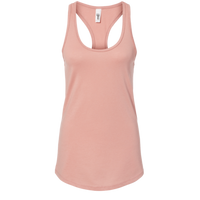 Next Level Apparel Women's Ideal Racerback Tank, Desert Pink, Front view
