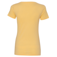 Next Level Apparel Women's Ideal V-Neck T-Shirt, Banana Cream, Back view