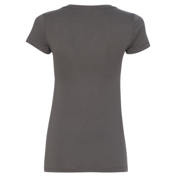Next Level Apparel Women's Ideal V-Neck T-Shirt, Dark Grey, Back view