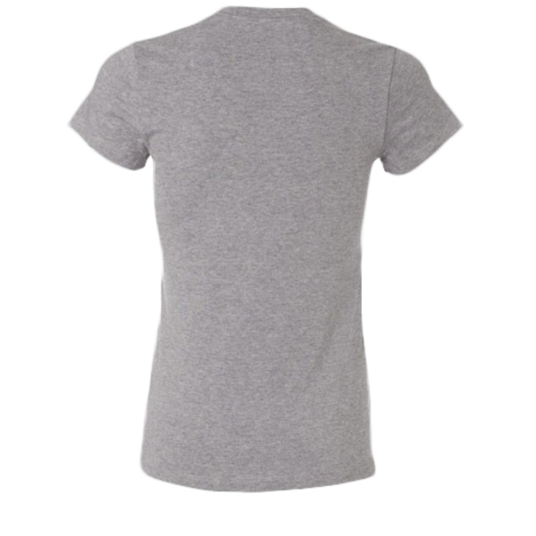 Next Level Apparel Women's Ideal V-Neck T-Shirt, Heather Grey, Back view