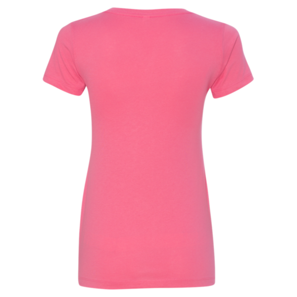 Next Level Apparel Women's Ideal V-Neck T-Shirt, Hot Pink, Back view
