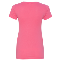Next Level Apparel Women's Ideal V-Neck T-Shirt, Hot Pink, Back view