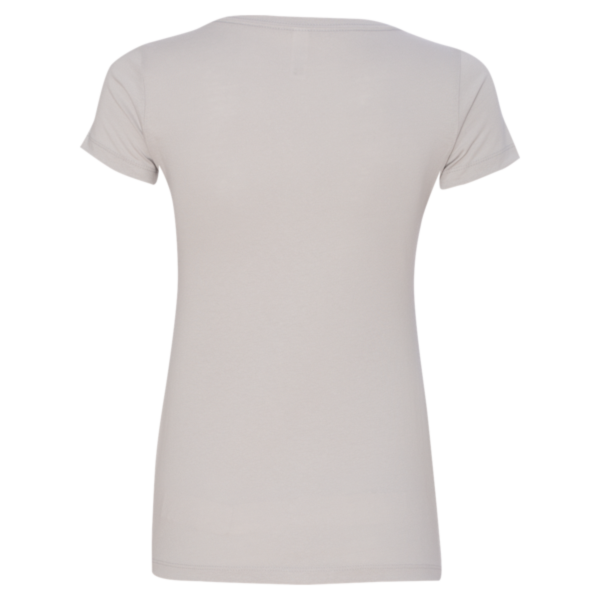 Next Level Apparel Women's Ideal V-Neck T-Shirt, Silver, Back view