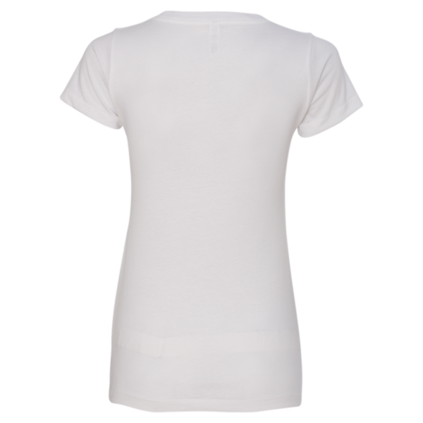 Next Level Apparel Women's Ideal V-Neck T-Shirt, White, Back view
