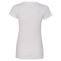 Next Level Apparel Women's Ideal V-Neck T-Shirt, White, Back view