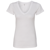 Next Level Apparel Women's Ideal V-Neck T-Shirt, White, Front view