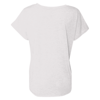 Next Level Apparel Women’s Triblend Dolman T-Shirt, Heather White, Back view