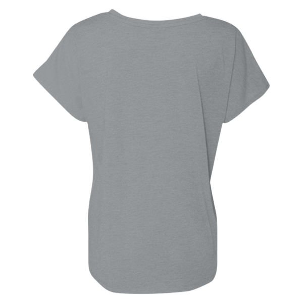Next Level Apparel Women’s Triblend Dolman T-Shirt, Premium Heather, Back view