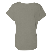 Next Level Apparel Women’s Triblend Dolman T-Shirt, Venetian Grey, Back view