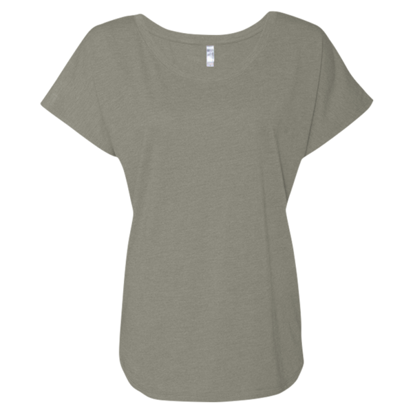Next Level Apparel Women’s Triblend Dolman T-Shirt, Venetian Grey, Front view