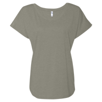 Next Level Apparel Women’s Triblend Dolman T-Shirt, Venetian Grey, Front view