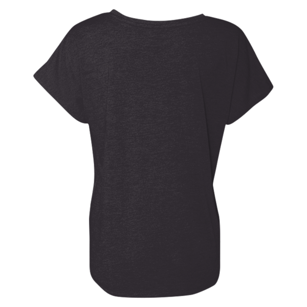 Next Level Apparel Women’s Triblend Dolman T-Shirt, Vintage Black, Back view
