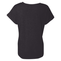 Next Level Apparel Women’s Triblend Dolman T-Shirt, Vintage Black, Back view