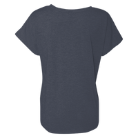 Next Level Apparel Women’s Triblend Dolman T-Shirt, Vintage Navy, Back view