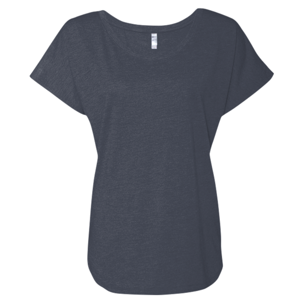 Next Level Apparel Women’s Triblend Dolman T-Shirt, Vintage Navy, Front view