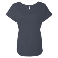 Next Level Apparel Women’s Triblend Dolman T-Shirt, Vintage Navy, Front view
