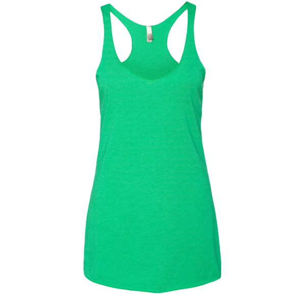 Next Level Apparel Women’s Triblend Racerback Tank, Envy, Front view