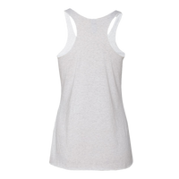 Next Level Apparel Women’s Triblend Racerback Tank, Heather White, Back view