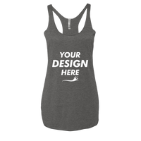 Next Level Apparel Women’s Triblend Racerback Tank, Premium Heather, Front view, Mockup