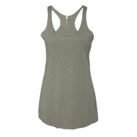 Next Level Apparel Women’s Triblend Racerback Tank, Venetian Grey, Front view