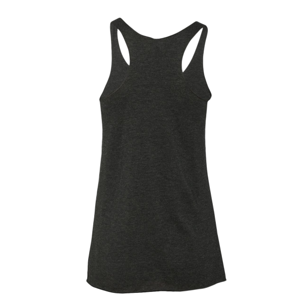 Next Level Apparel Women’s Triblend Racerback Tank, Vintage Black, Back view