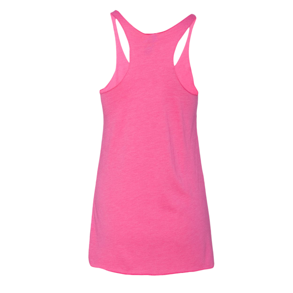 Next Level Apparel Women’s Triblend Racerback Tank, Vintage Pink, Back view