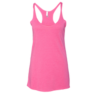 Next Level Apparel Women’s Triblend Racerback Tank, Vintage Pink, Front view