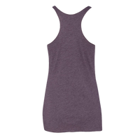Next Level Apparel Women’s Triblend Racerback Tank, Vintage Purple, Back view