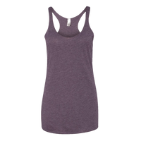 Next Level Apparel Women’s Triblend Racerback Tank, Vintage Purple, Front view