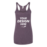 Next Level Apparel Women’s Triblend Racerback Tank, Vintage Purple, Front view, Mockup