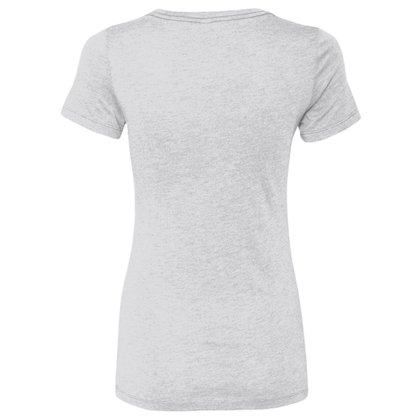 Next Level Apparel Women’s Triblend T-Shirt, Heather White, Back view