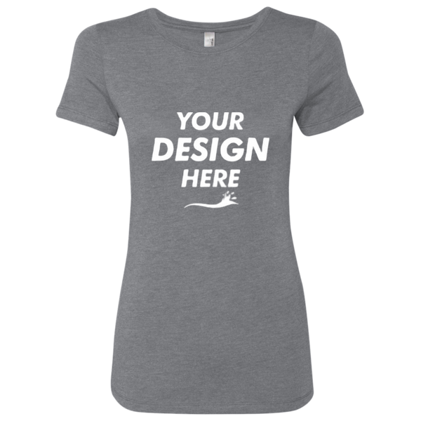 Next Level Apparel Women’s Triblend T-Shirt, Premium Heather, Front view, Mockup