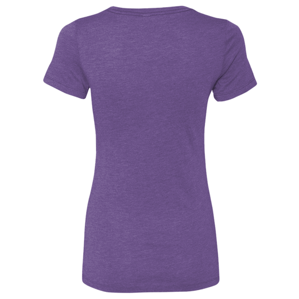 Next Level Apparel Women’s Triblend T-Shirt, Purple Rush, Back view