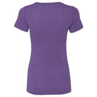 Next Level Apparel Women’s Triblend T-Shirt, Purple Rush, Back view