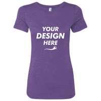 Next Level Apparel Women’s Triblend T-Shirt, Purple Rush, Front view, Mockup