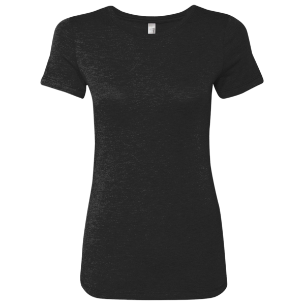 Next Level Apparel Women’s Triblend T-Shirt, Vintage Black, Front view