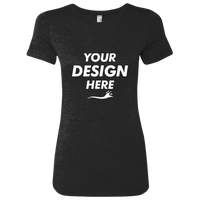 Next Level Apparel Women’s Triblend T-Shirt, Vintage Black, Front view, Mockup