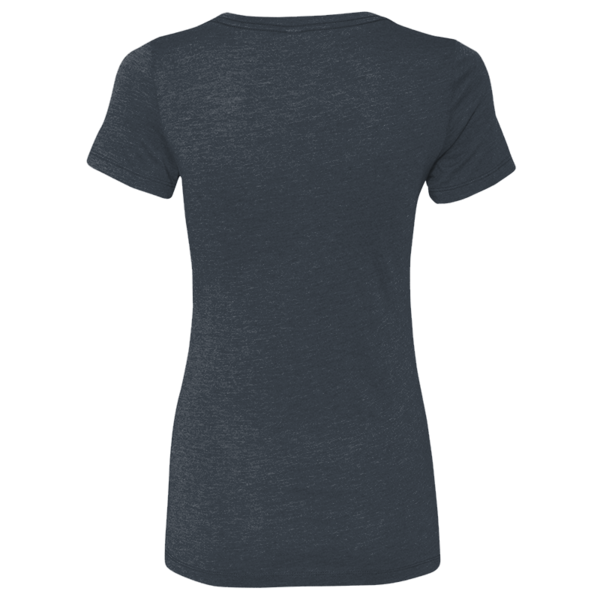 Next Level Apparel Women’s Triblend T-Shirt, Vintage Navy, Back view