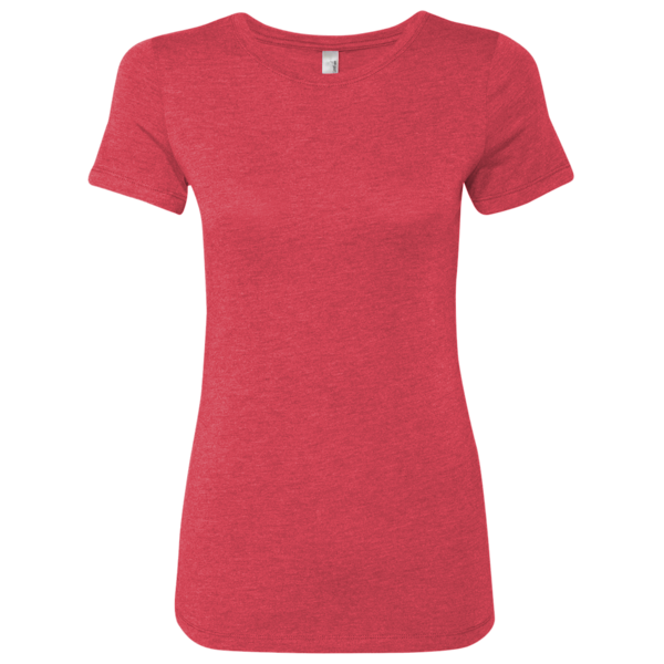 Next Level Apparel Women’s Triblend T-Shirt, Vintage Red, Front view