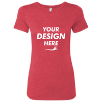 Next Level Apparel Women’s Triblend T-Shirt, Vintage Red, Front view, Mockup