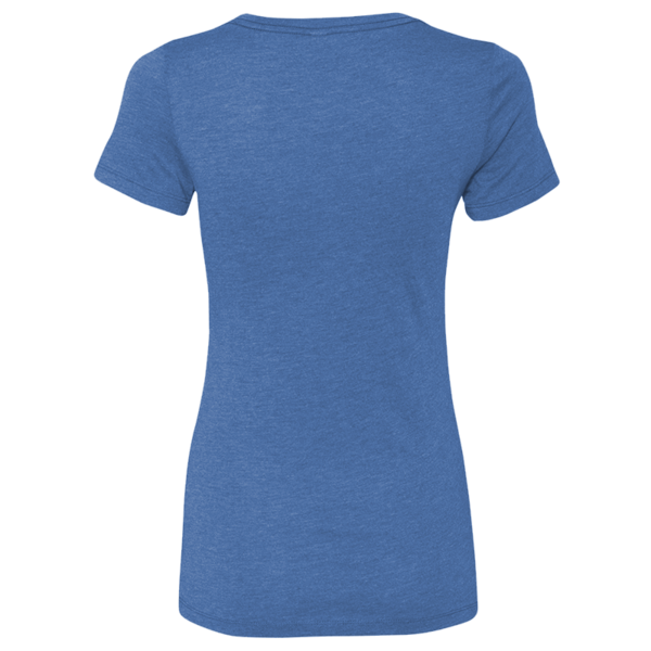 Next Level Apparel Women’s Triblend T-Shirt, Vintage Royal, Back view