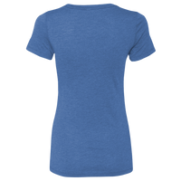 Next Level Apparel Women’s Triblend T-Shirt, Vintage Royal, Back view