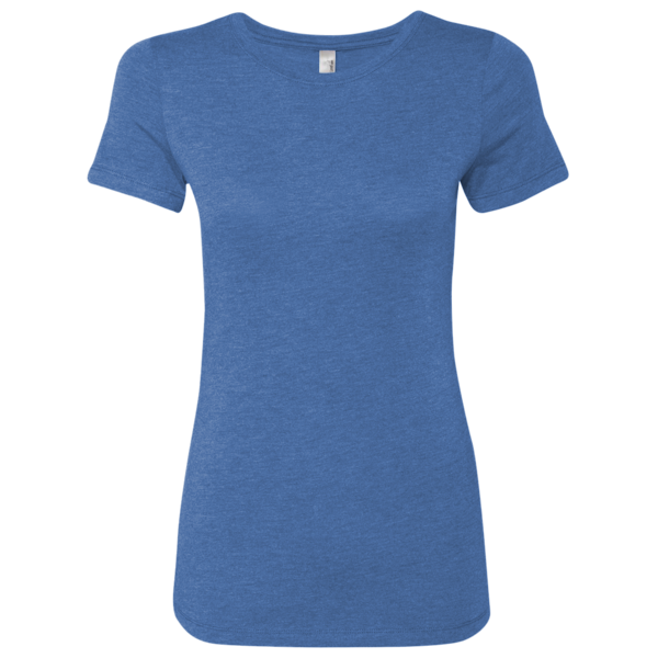 Next Level Apparel Women’s Triblend T-Shirt, Vintage Royal, Front view
